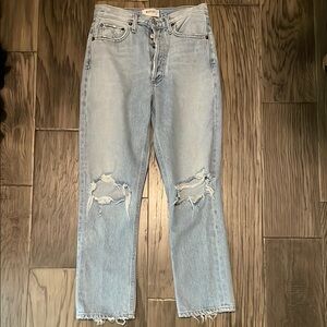 Agolde Light Blue Straight Leg Jeans